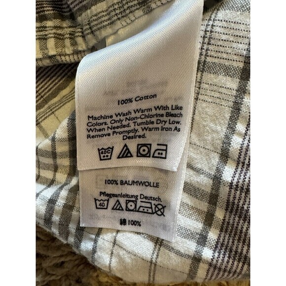 Eddie Bauer Button Up Shirt Mens XL Short Sleeve Plaid Multicolor Classic Fit - Picture 6 of 8